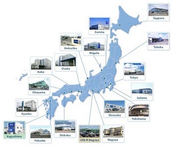 Карта японских аукционов
