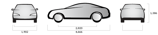 размеры hyundai GENESIS COUPE Coupe Concept M/T